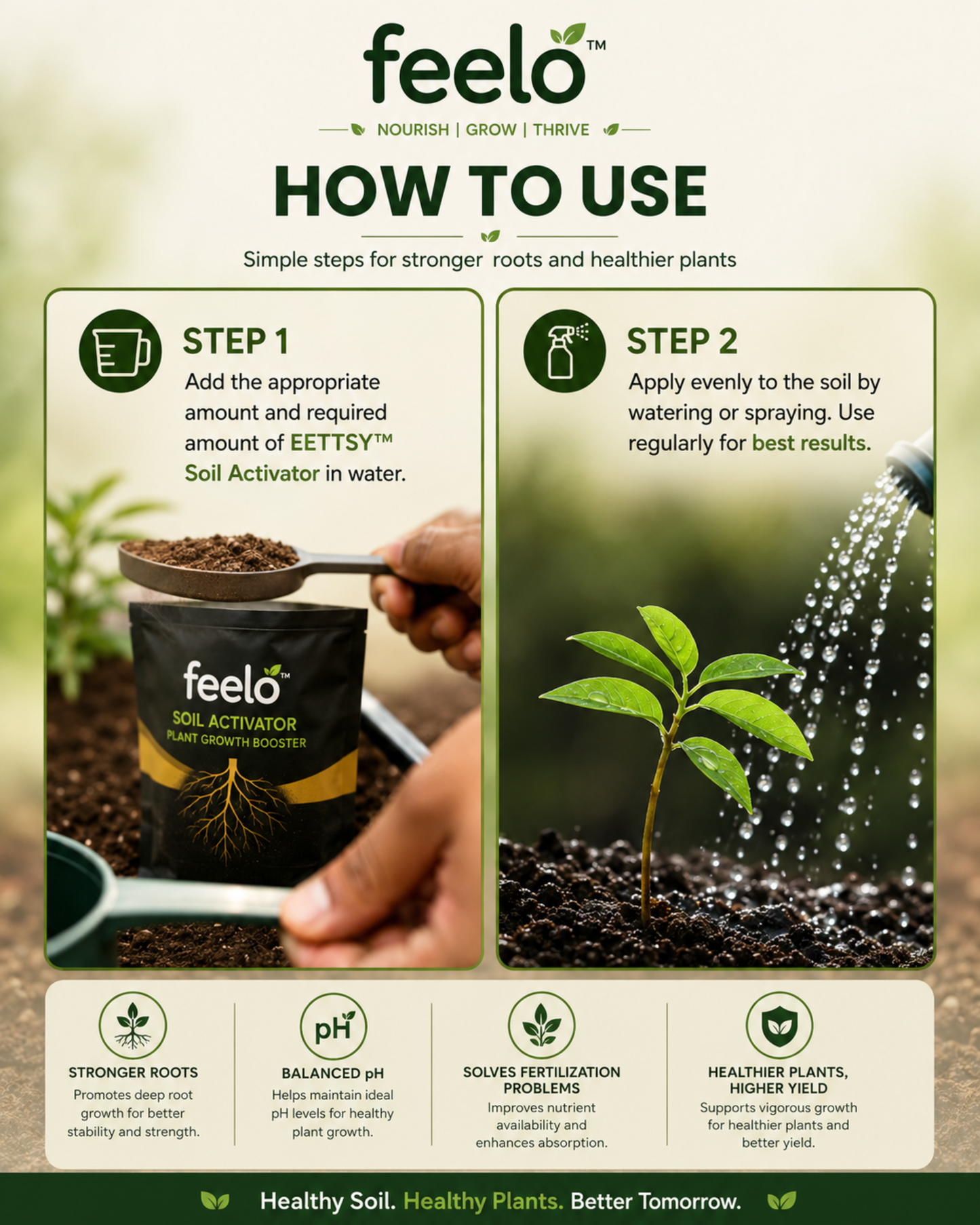 Feelo Soil Activator Nourish Soil Grow Stronger Plants